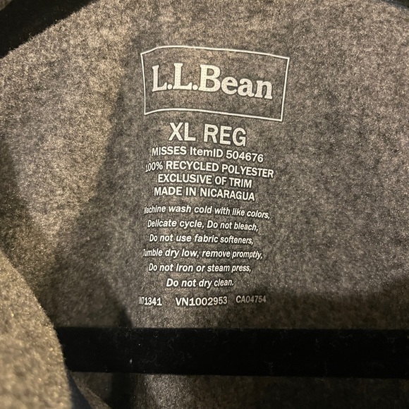 Women's LL Bean Colorblock Fleece Zip Pullover, XL, NWOT - Picture 3 of 3